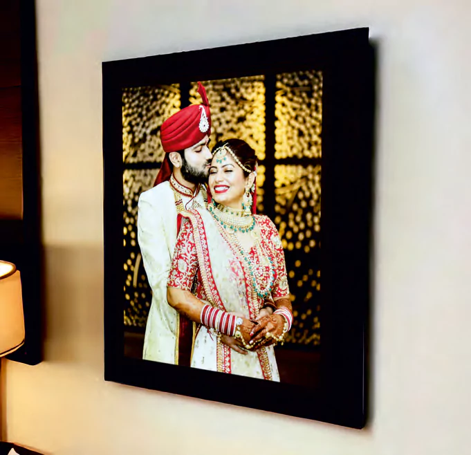 Newly married Couple Photo with Frame By Studio Roopkala